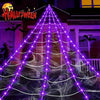 Halloween Spider Web Decoration – Stretchy Indoor & Outdoor Party Prop with Spiders