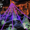 Halloween Spider Web Decoration – Stretchy Indoor & Outdoor Party Prop with Spiders