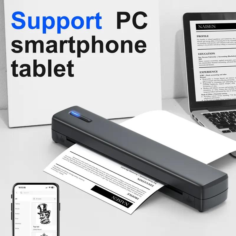 A4 Inkless Thermal Printer – Portable Wireless Mini Printer for Travel, Office & School