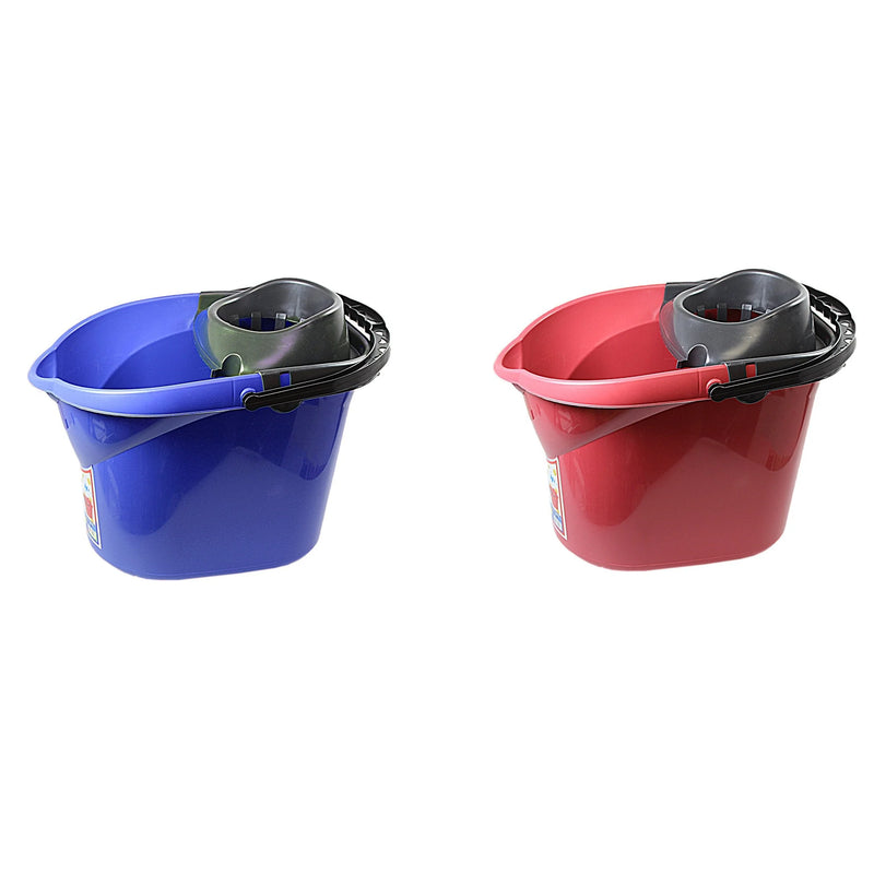 Plastic Mop Bucket 13 Litre Assorted Colours