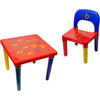 ABC Plastic Table & Chair Set – Durable Kids Furniture for Learning & Play (Red & Blue)