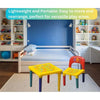 ABC Plastic Table & Chair Set – Durable Kids Furniture for Learning & Play (Red & Blue)