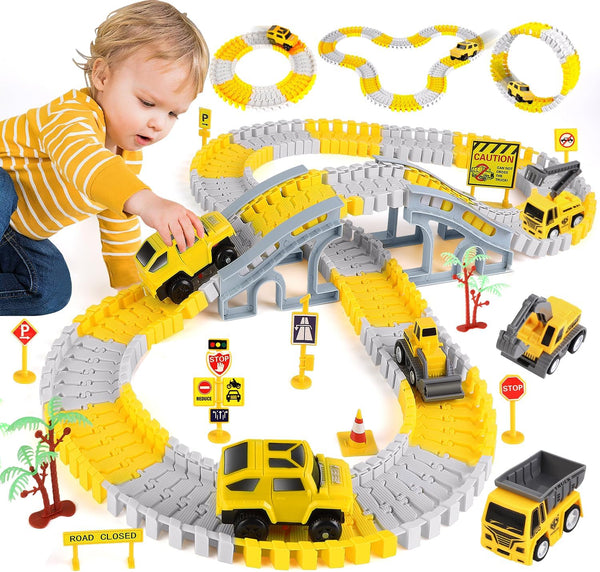 Construction Race Track Toys, Create A Engineering Road Games for Kids Toys