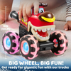Light-Up Monster Truck Toys (3-Pack) Push-&-Go Cars with Glowing Wheels for Kids Birthday Chirstmas Gift