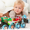 Light-Up Monster Truck Toys (3-Pack) Push-&-Go Cars with Glowing Wheels for Kids Birthday Chirstmas Gift