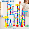 150Pcs Glowing Marble Run Construction Building Blocks Toys with 5 Glow in The Dark Glass Marbles For Kid Chirstmas Gift