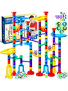 150Pcs Glowing Marble Run Construction Building Blocks Toys with 5 Glow in The Dark Glass Marbles For Kid Chirstmas Gift
