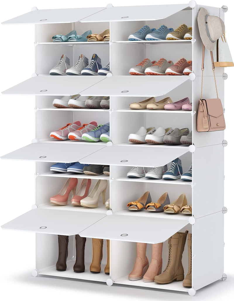 2-Tier Shoe Storage Rack Organizer – Sturdy Portable Shelf for Shoes & Clothes