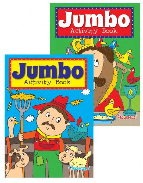 Jumbo Childrens Activity Home Book Fun Theme Girls Boy 2 Designs P2172